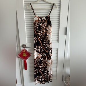 True destinations Leafy bead strappy pool destination vacation cover up dress